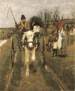 Henry Herbert La Thangue Leaving Home painting